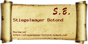 Stiegelmayer Botond névjegykártya
